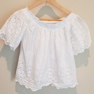Off Shoulder Lace Crop Top